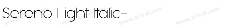 Sereno Light ltalic字体转换
